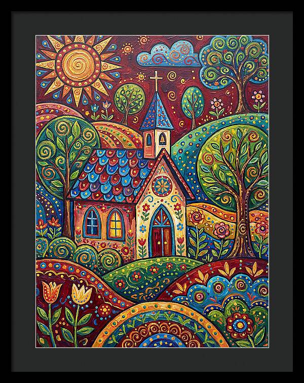 Rural Chapel In Vibrant Landscape