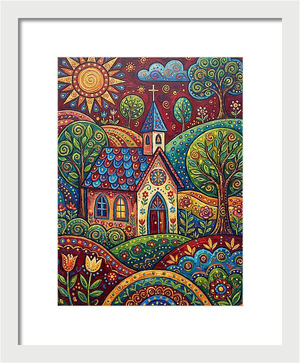 Rural Chapel In Vibrant Landscape