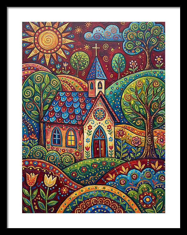 Rural Chapel In Vibrant Landscape