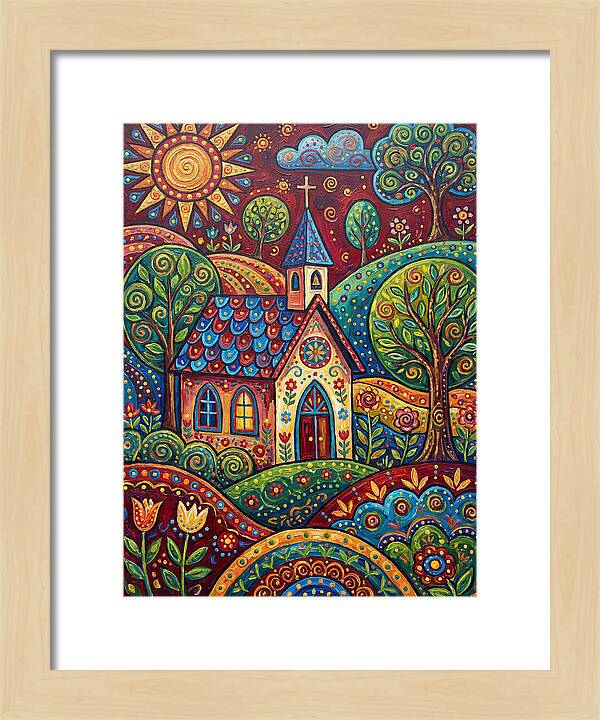 Rural Chapel In Vibrant Landscape