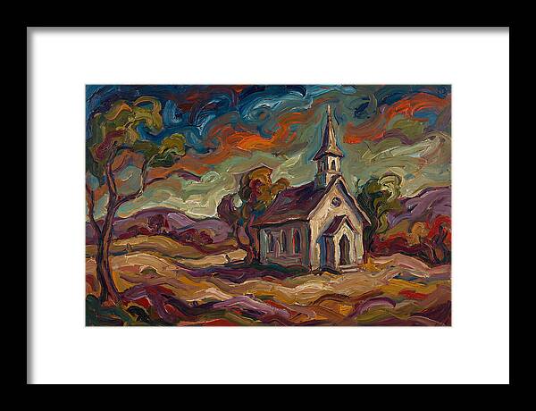Rural Chapel Under Vibrant Skies