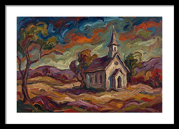 Rural Chapel Under Vibrant Skies