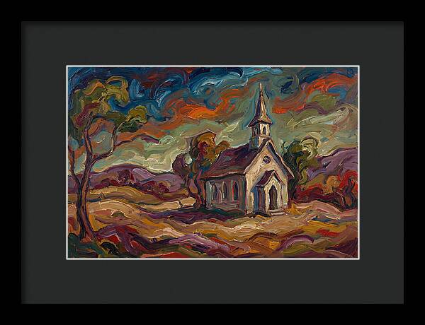 Rural Chapel Under Vibrant Skies