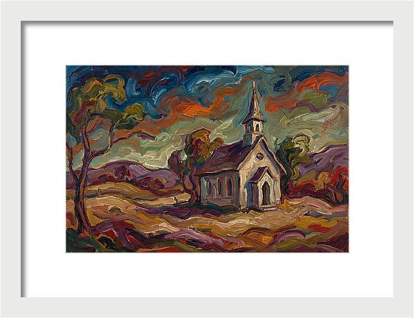 Rural Chapel Under Vibrant Skies