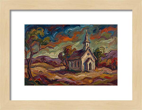 Rural Chapel Under Vibrant Skies