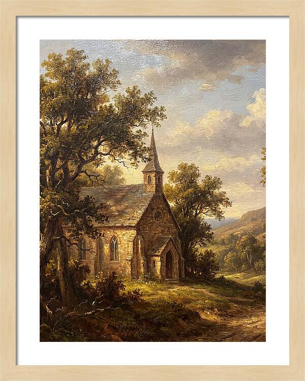 Rural Church Amidst Nature