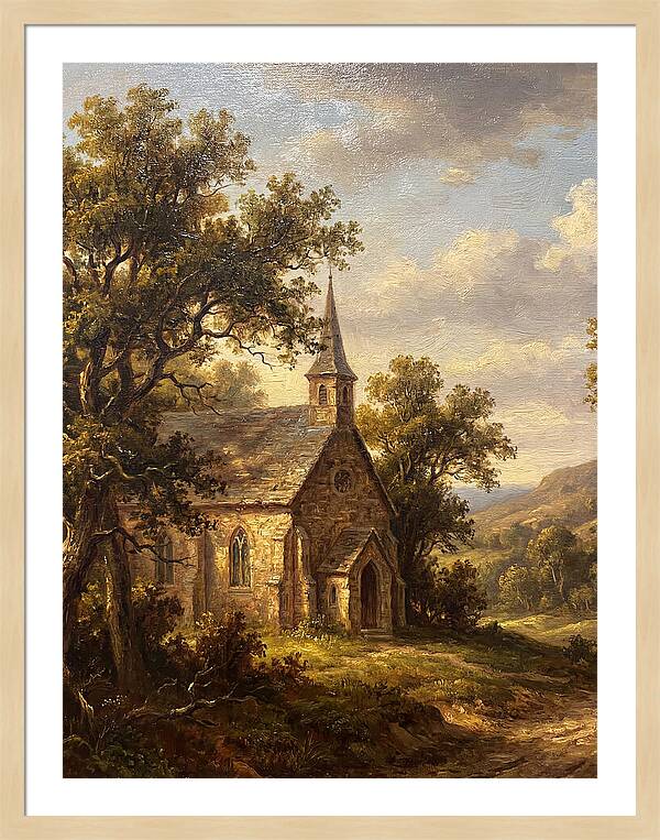 Rural Church Amidst Nature