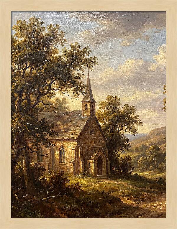 Rural Church Amidst Nature
