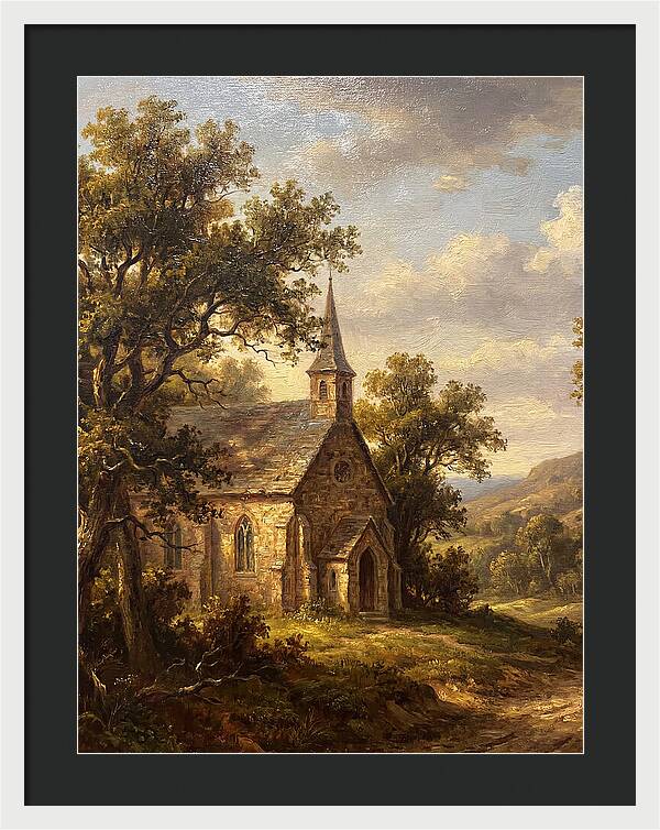 Rural Church Amidst Nature