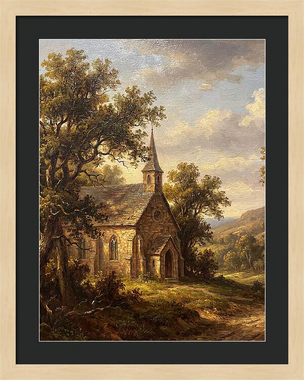 Rural Church Amidst Nature