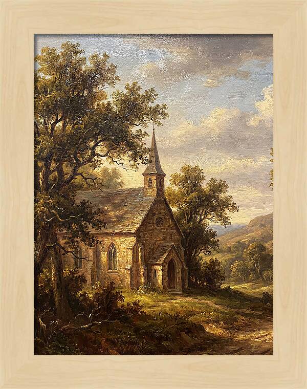 Rural Church Amidst Nature