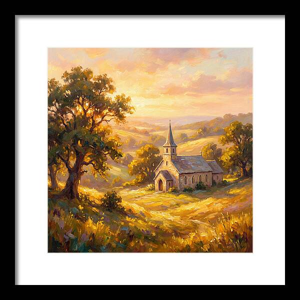 Rural Church At Dusk