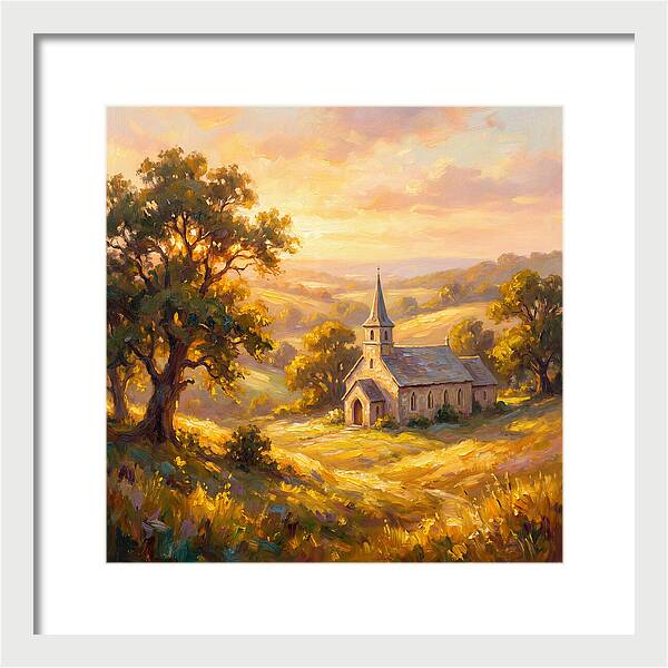 Rural Church At Dusk