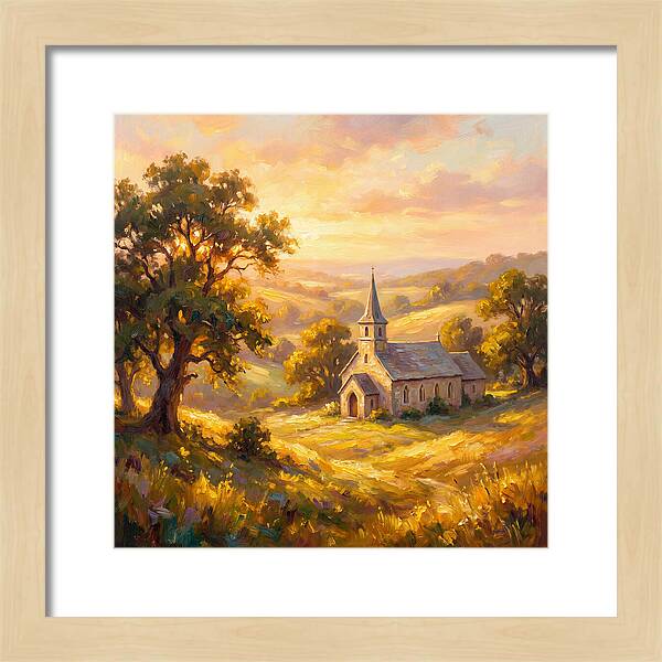 Rural Church At Dusk