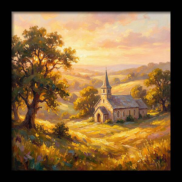 Rural Church At Dusk