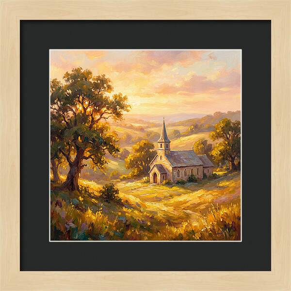 Rural Church At Dusk