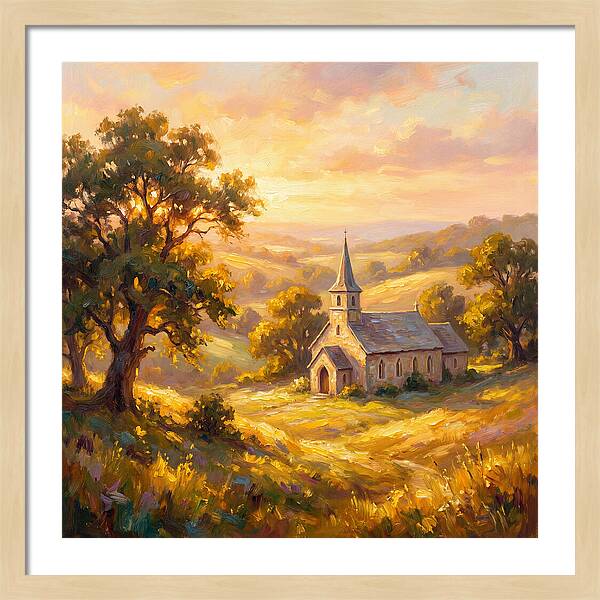 Rural Church At Dusk