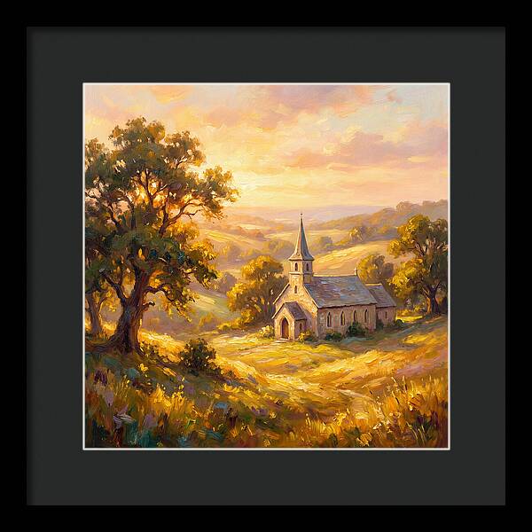Rural Church At Dusk