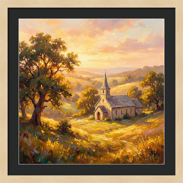 Rural Church At Dusk