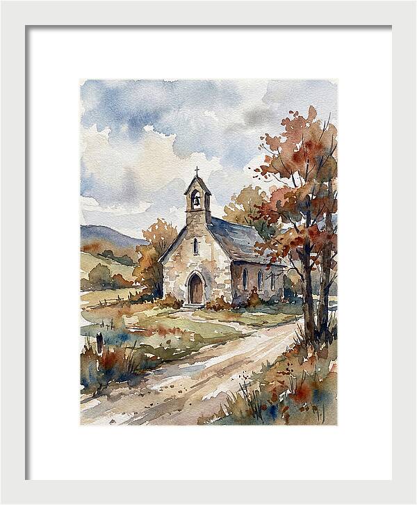Rural Church In Autumn Light