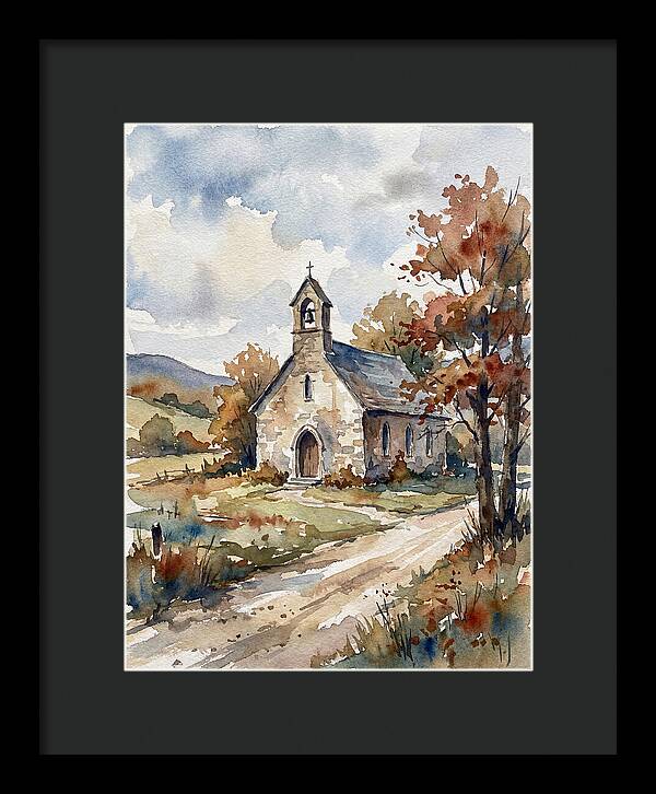 Rural Church In Autumn Light
