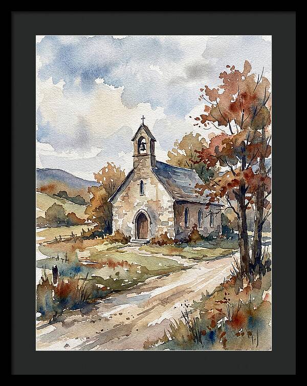 Rural Church In Autumn Light