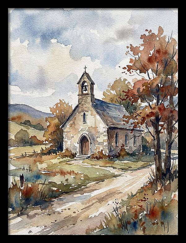 Rural Church In Autumn Light