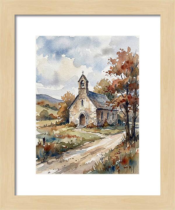 Rural Church In Autumn Light