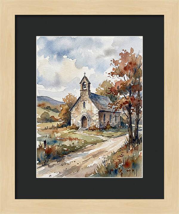 Rural Church In Autumn Light