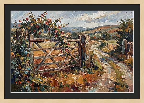 Rural Gate In Bloom