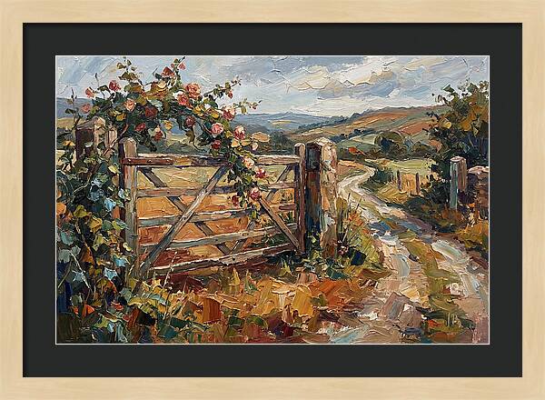 Rural Gate In Bloom