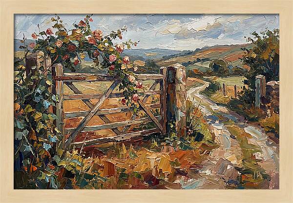 Rural Gate In Bloom