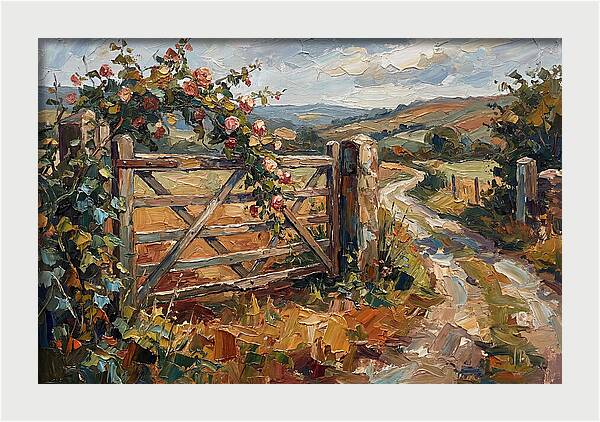 Rural Gate In Bloom