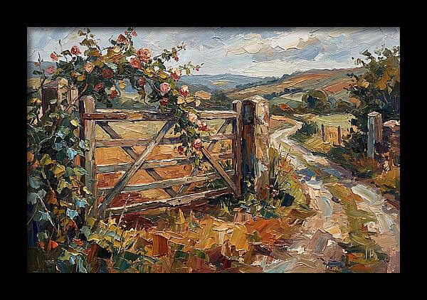 Rural Gate In Bloom