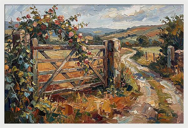 Rural Gate In Bloom