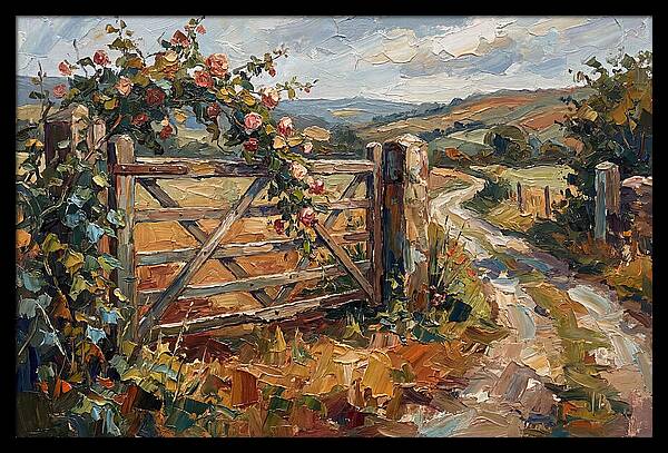 Rural Gate In Bloom