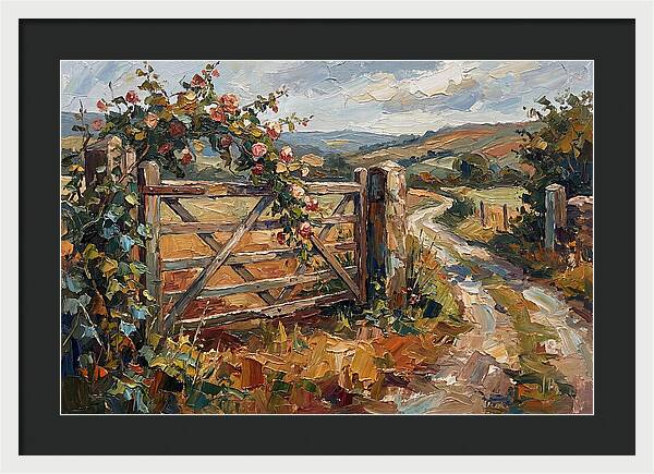 Rural Gate In Bloom