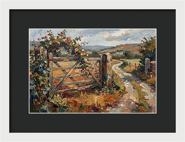 Rural Gate In Bloom