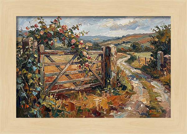 Rural Gate In Bloom