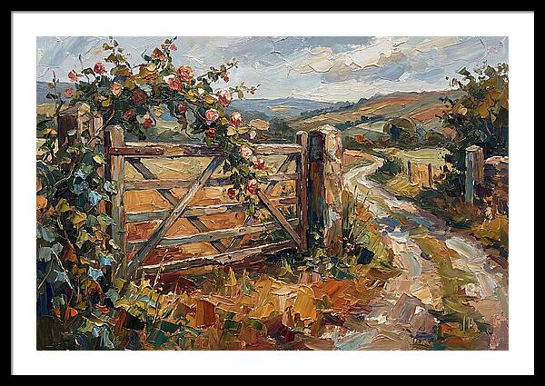 Rural Gate In Bloom