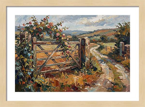 Rural Gate In Bloom