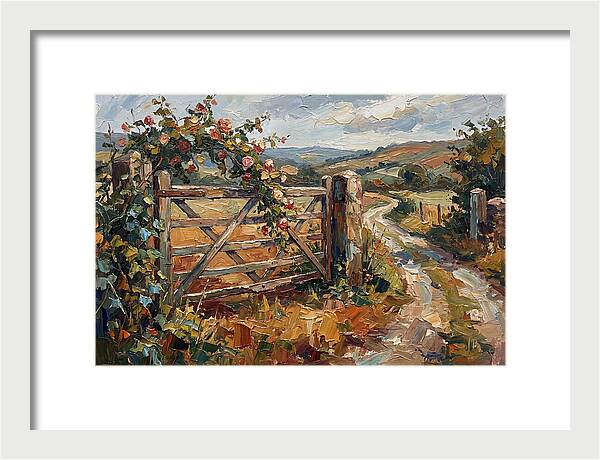 Rural Gate In Bloom