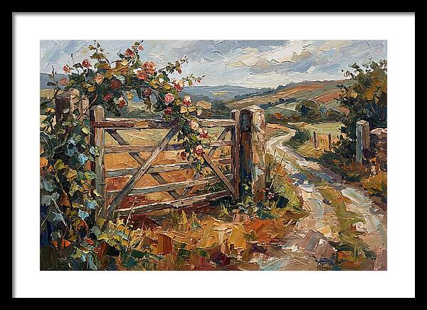 Rural Gate In Bloom