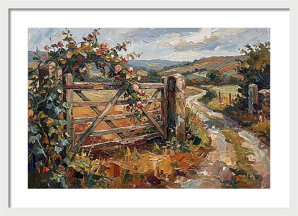 Rural Gate In Bloom