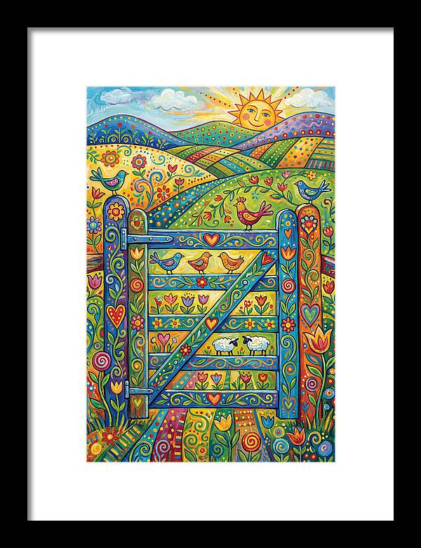 Rural Gate In Vibrant Landscape