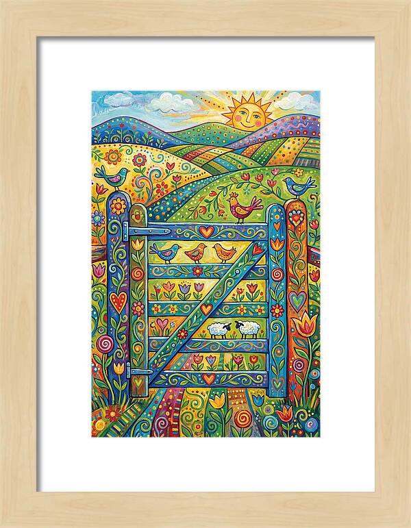 Rural Gate In Vibrant Landscape