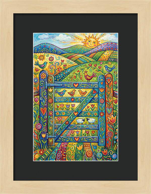 Rural Gate In Vibrant Landscape