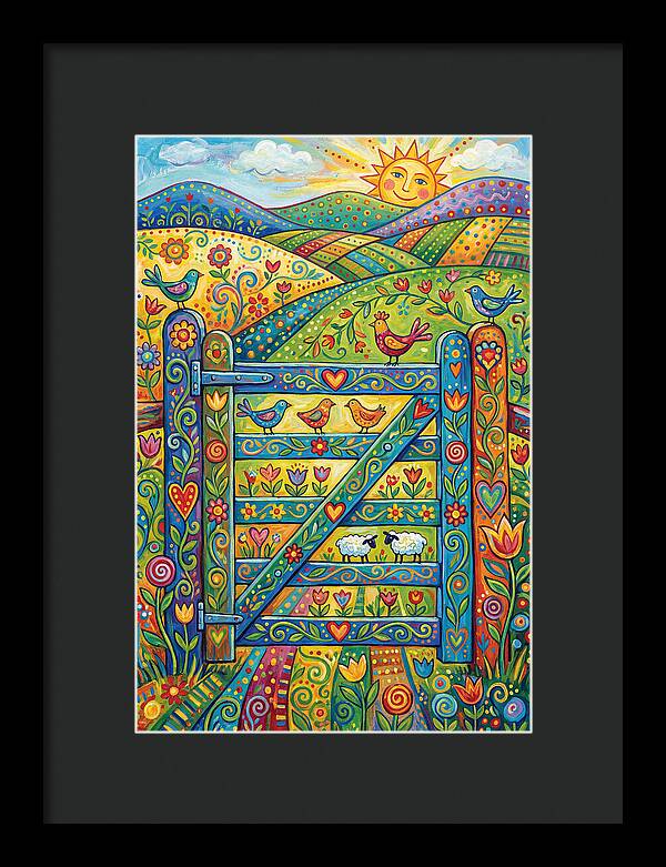 Rural Gate In Vibrant Landscape