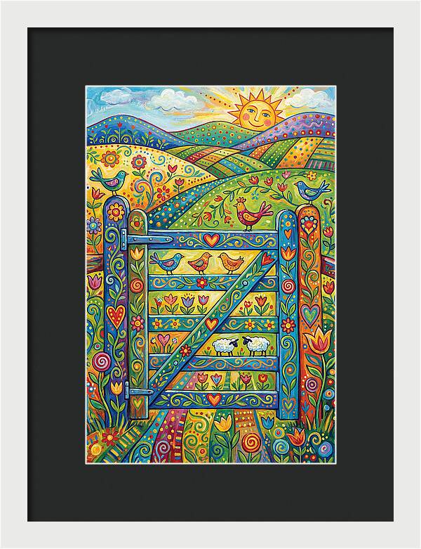 Rural Gate In Vibrant Landscape