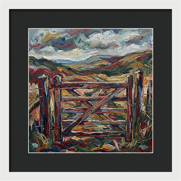 Rural Gate Under Dramatic Skies